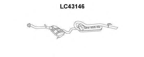 VENEPORTE LC43146 Глушник вихлопних газів кінцевий