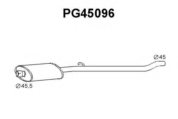 VENEPORTE PG45096 Середній глушник вихлопних газів