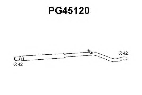 VENEPORTE PG45120 Середній глушник вихлопних газів