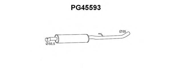 VENEPORTE PG45593 Середній глушник вихлопних газів