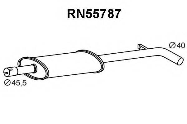 VENEPORTE RN55787 Середній глушник вихлопних газів