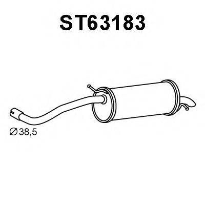VENEPORTE ST63183 Глушник вихлопних газів кінцевий
