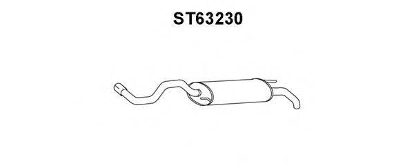 VENEPORTE ST63230 Глушник вихлопних газів кінцевий