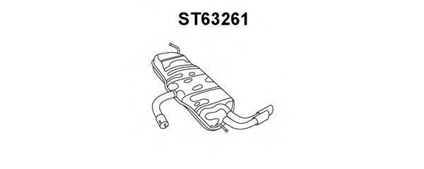 VENEPORTE ST63261 Глушник вихлопних газів кінцевий