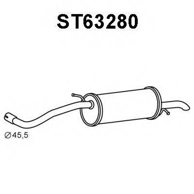 VENEPORTE ST63280 Глушник вихлопних газів кінцевий