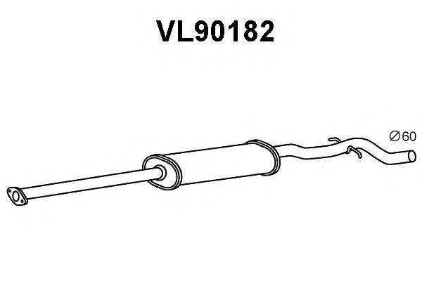 VENEPORTE VL90182 Середній глушник вихлопних газів