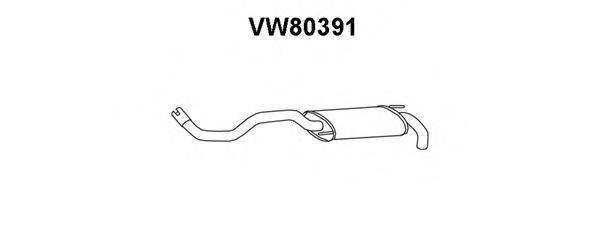 VENEPORTE VW80391 Глушник вихлопних газів кінцевий