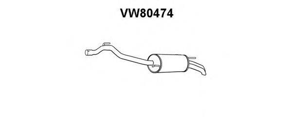 VENEPORTE VW80474 Глушник вихлопних газів кінцевий