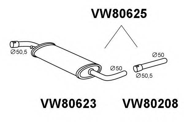 VENEPORTE VW80625 Передглушувач вихлопних газів