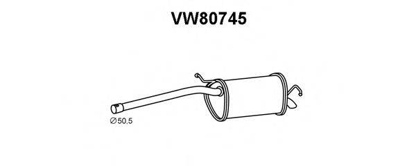 VENEPORTE VW80745 Глушник вихлопних газів кінцевий