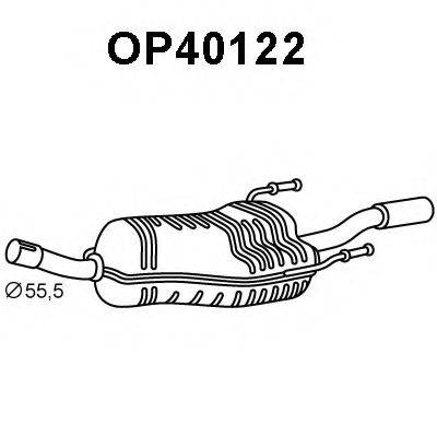 VENEPORTE OP40122 Глушник вихлопних газів кінцевий