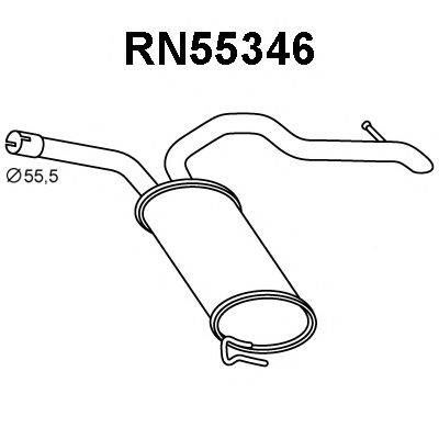 VENEPORTE RN55346 Глушник вихлопних газів кінцевий