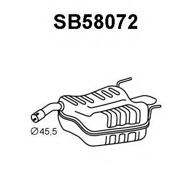 VENEPORTE SB58072 Глушник вихлопних газів кінцевий