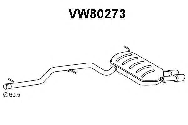 VENEPORTE VW80273 Глушник вихлопних газів кінцевий