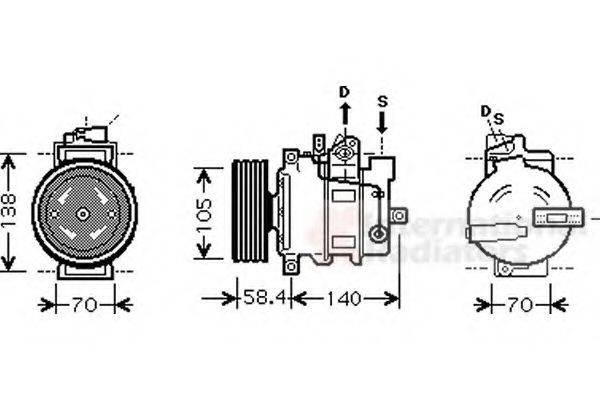 VAN WEZEL 0300K262 Компресор, кондиціонер