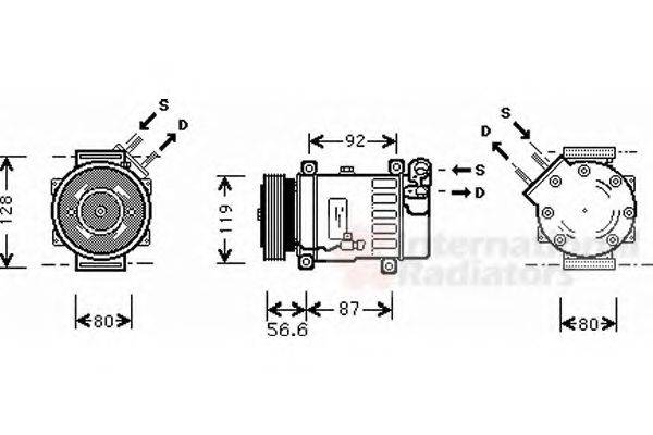 VAN WEZEL 0900K238 Компресор, кондиціонер