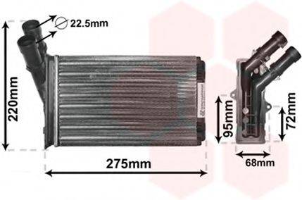 VAN WEZEL 09006055 Теплообмінник, опалення салону