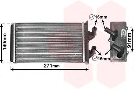 VAN WEZEL 17006186 Теплообмінник, опалення салону