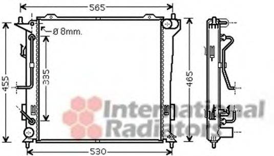 VAN WEZEL 82002182 Радіатор, охолодження двигуна