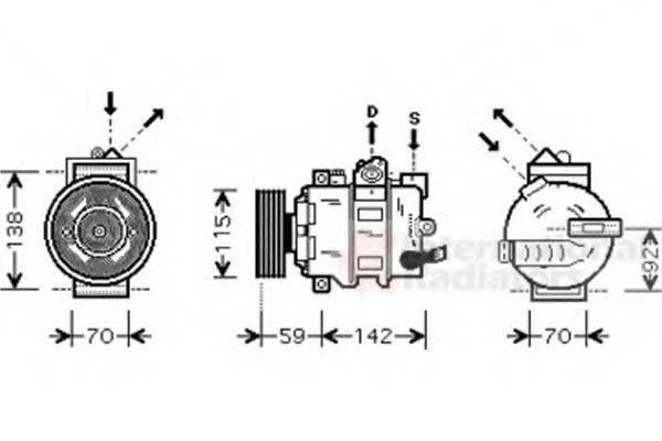 VAN WEZEL 0300K270 Компресор, кондиціонер