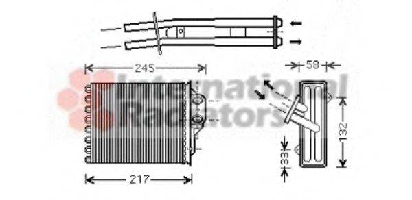 VAN WEZEL 17006304 Теплообмінник, опалення салону