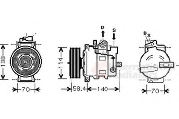 VAN WEZEL 0300K274 Компресор, кондиціонер