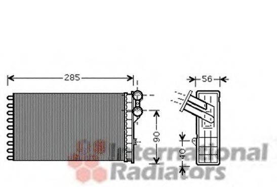 VAN WEZEL 09006239 Теплообмінник, опалення салону