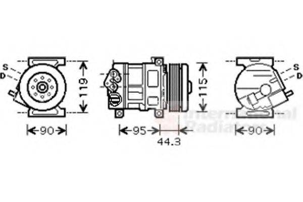 VAN WEZEL 1700K330 Компресор, кондиціонер