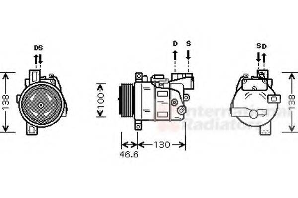 VAN WEZEL 0600K319 Компресор, кондиціонер