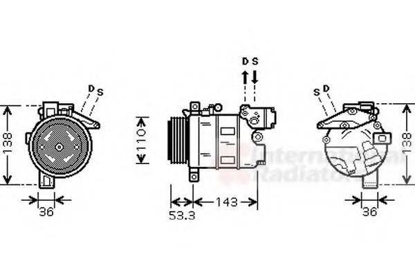 VAN WEZEL 0600K321 Компресор, кондиціонер