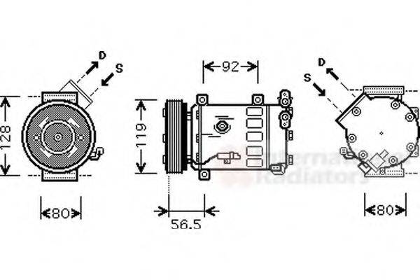 VAN WEZEL 0900K242 Компресор, кондиціонер