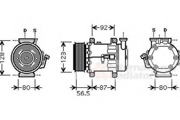 VAN WEZEL 1800K432 Компресор, кондиціонер