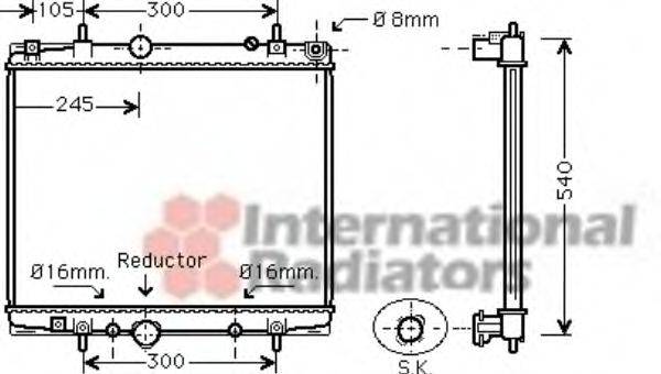 VAN WEZEL 40002275 Радіатор, охолодження двигуна