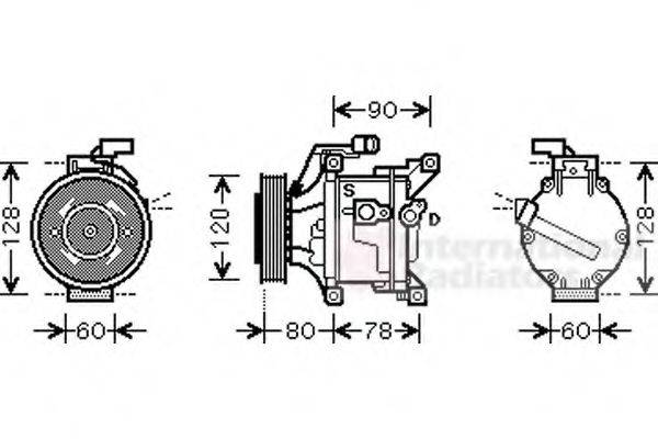 VAN WEZEL 5300K447 Компресор, кондиціонер