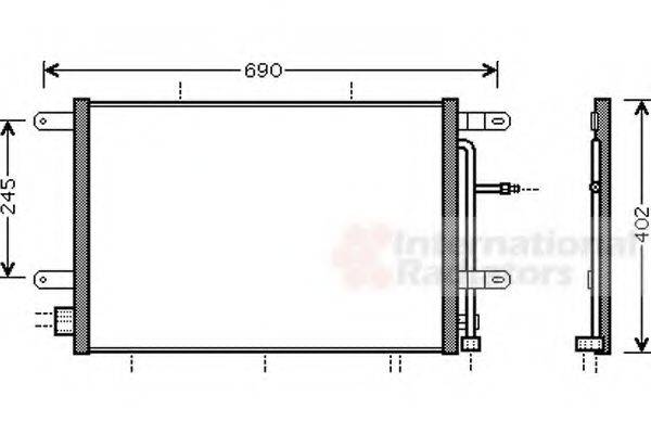 VAN WEZEL 03005239 Конденсатор, кондиціонер