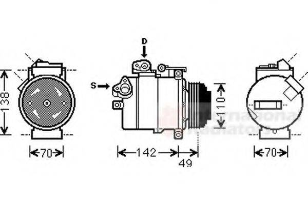 VAN WEZEL 0600K389 Компресор, кондиціонер