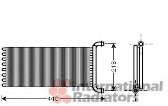 VAN WEZEL 30006399 Теплообмінник, опалення салону