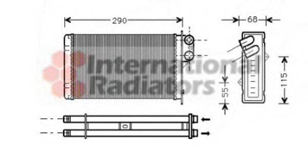 VAN WEZEL 40006172 Теплообмінник, опалення салону