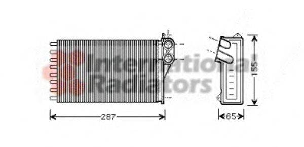 VAN WEZEL 09006232 Теплообмінник, опалення салону