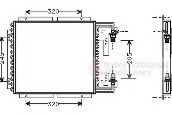 VAN WEZEL 43005187 Конденсатор, кондиціонер