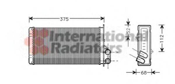 VAN WEZEL 43006226 Теплообмінник, опалення салону