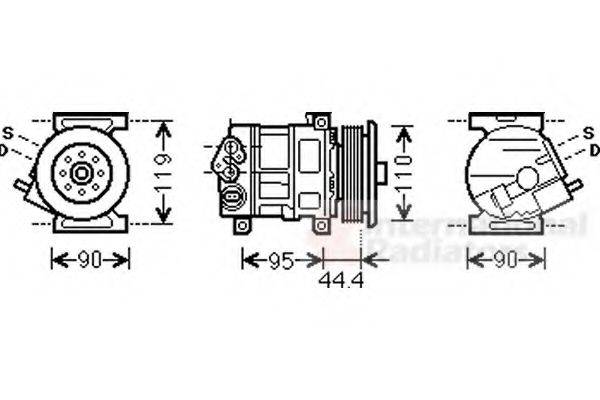 VAN WEZEL 1700K394 Компресор, кондиціонер