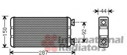 VAN WEZEL 43006457 Теплообмінник, опалення салону