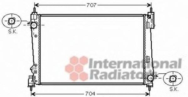 VAN WEZEL 73002096 Радіатор, охолодження двигуна