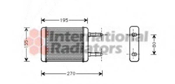 VAN WEZEL 82006064 Теплообмінник, опалення салону