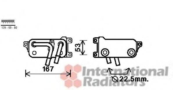 VAN WEZEL 06003401 Олійний радіатор, автоматична коробка передач