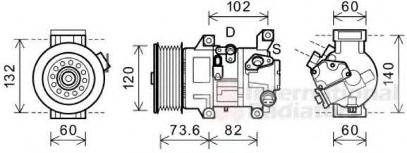 VAN WEZEL 5300K610 Компресор, кондиціонер