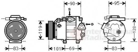 VAN WEZEL 8200K237 Компресор, кондиціонер