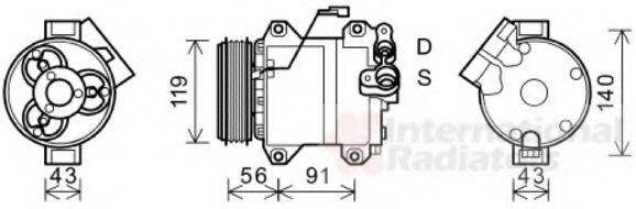 VAN WEZEL 5200K121 Компресор, кондиціонер