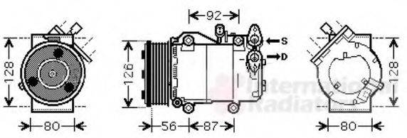 VAN WEZEL 1800K393 Компресор, кондиціонер